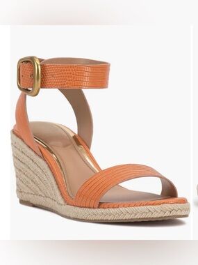 Vince Camuto Felia 9 Women's Ankle-Strap Espadrille Wedge Sandals in Mandarin